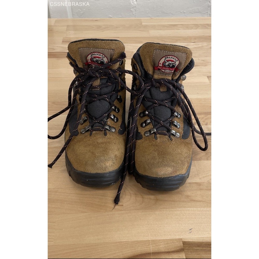 Brahma brown Lace Up Steel Toe‎ Hiking Work Safety Boots leather/suede - Size 8W